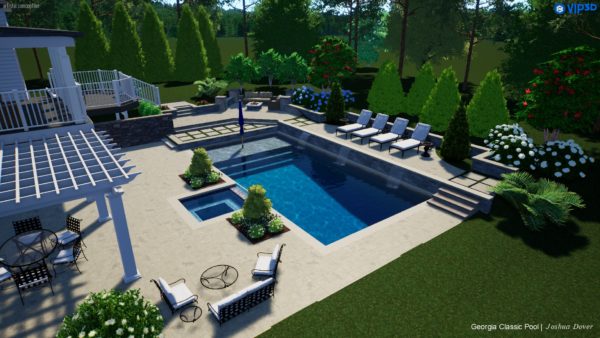 Georgia Classic Pool 3D Pool Designs by Joshua Dover