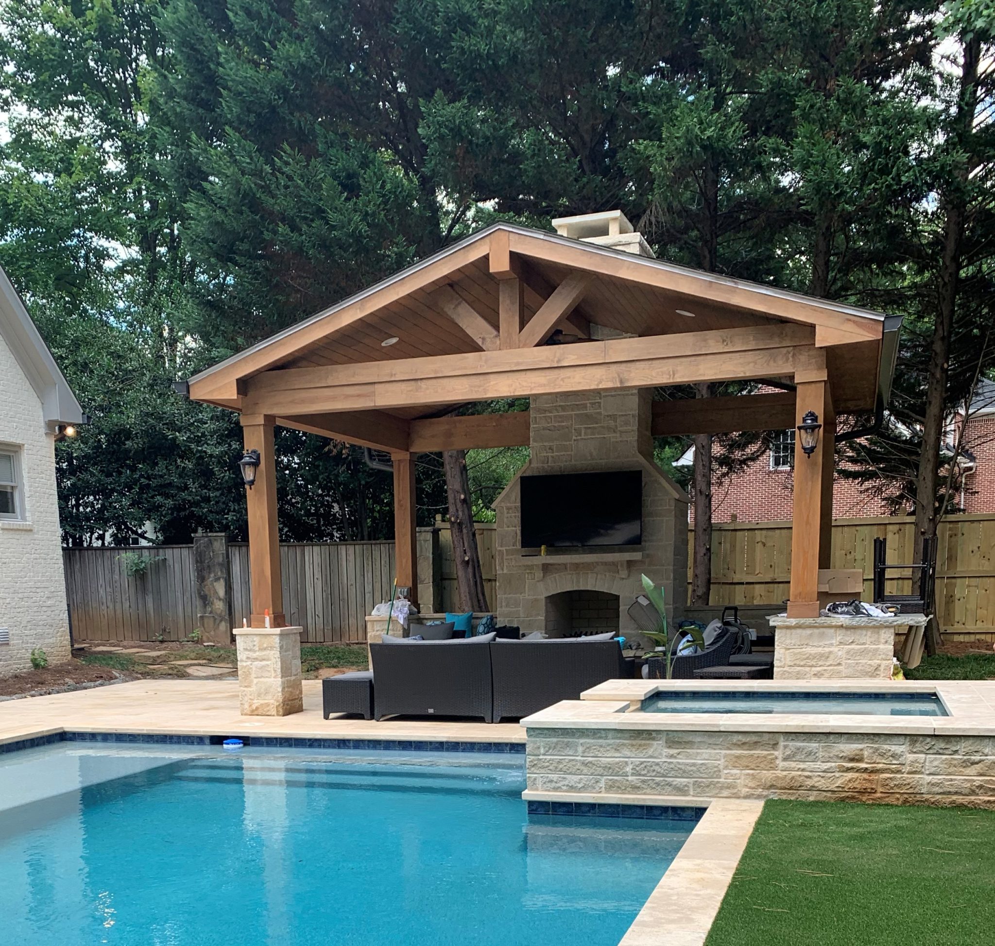 Swimming Pool and Cabana Design and Built by Georgia Classic Pool