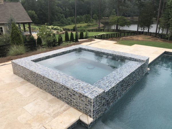 Luxury Swimming Pool and Spa Designed and Built by Georgia Classic Pool