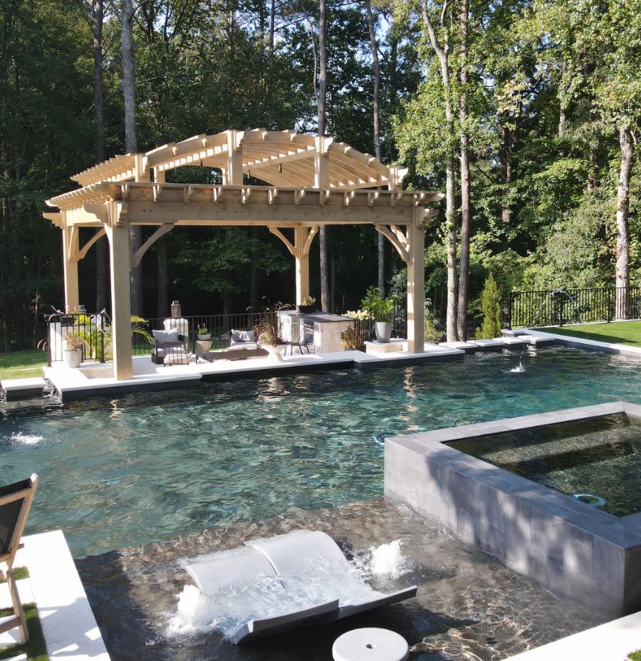 Pool With A Covered Patio