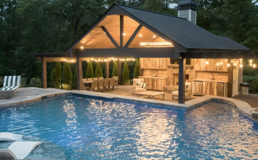 Pool With A Covered Patio